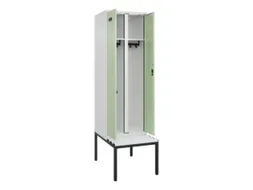 locker met bank,voor scheiding van kleding,HxBxD 2120x600x815mm,2vak
