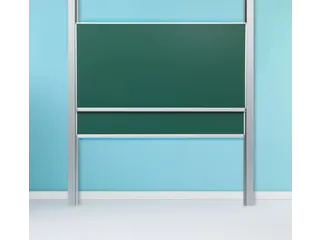 Schoolbord Dubbelvlaksbord 120x200cm Kolom Krijtbord Groen Emaille - 2