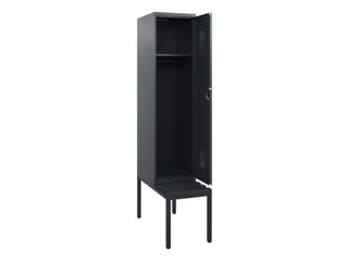 locker met bank,HxBxD 1950x400x815mm,1vak,vak B 400mm,cilinderslot - 1