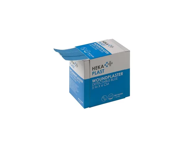HEKAplast Detectable pleister op rol – 5 m x 6 cm