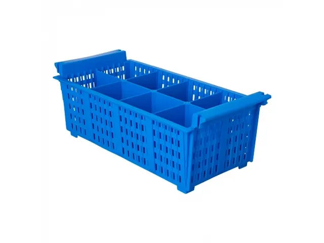 CaterRacks Bestekdraagkorf 8 delig kunststof Blauw Bestekinzet