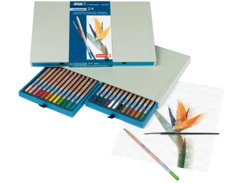 Kleurpotloden Bruynzeel 8835 Design aquarel 24stuks assorti