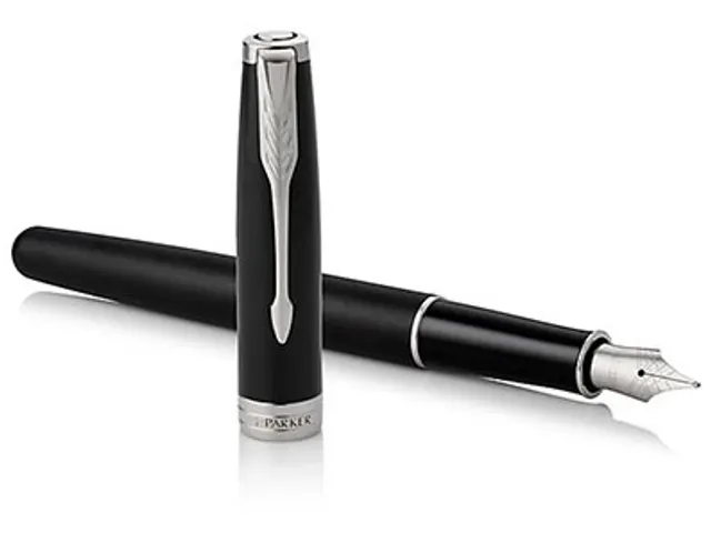 Parker Sonnet vulpen Matte Black GT medium punt in Giftbox