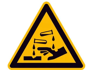 Waarschuwingsbord,Waarschuwing: Bijtende Stoffen,Sticker,Folie - 1