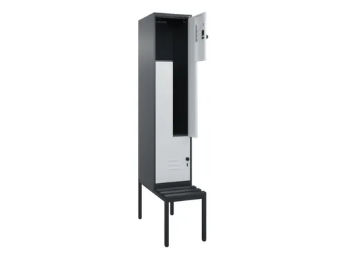 Z-garderobekast,HxBxD 2120x400x815mm,2vak,vak B 400mm,draaigrendel
