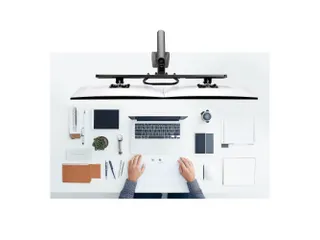 Desk Mount Dual Monitor Arm Tot 27 Inch Crossbar - 11
