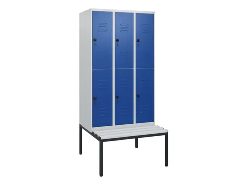 Dubbeldekse dekenkist,HxBxD 1950x900x815mm,3x2vak.,vak B 300mm