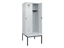locker met bank,HxBxD 2120x800x815mm,2vak,vak B 400mm,draaigrendel