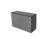 opzetkast,v. roldeurkast,HxBxD 740x1200x445mm,roldeur,MS-donkergrijs