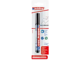 Whiteboardmarker edding 360 rond 1.5-3mm zwart blister - 7