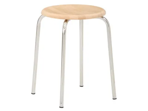 kruk,zitting H 480mm,zitting beuken,frame staal