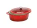 Sitram Tradifonte gietijzeren Braadpan met deksel ovaal 33x25cm Rood