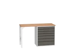 werkbank,HxBxD 930x1500x600mm,multiplexblad,2voeten/1container