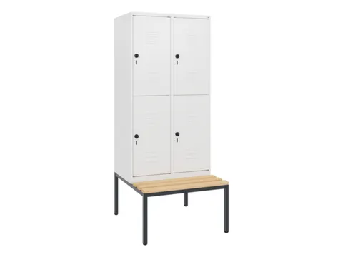 Dubbeldekse dekenkist,HxBxD 1950x800x815mm,2x2vak.,vak B 400mm