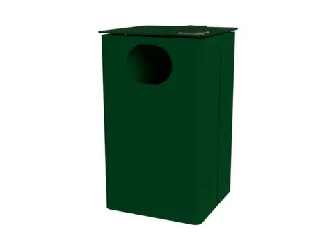 combi-asbak,HxBxD 537x325x388mm,afvalbak inhoud 35l,romp staal RAL6005