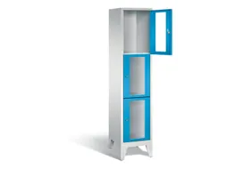 lockerkast 1850x420x500mm 1x3 vakken Cilinderslot Poten, RAL5012