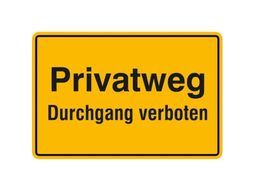 verbodsbord,Eigen weg - Doorgang verboden,aluminium gemerkt,gemoffeld
