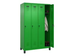 locker,HxBxD 1950x1200x500mm,4vak,vak B 300mm,draaigrendel,voeten
