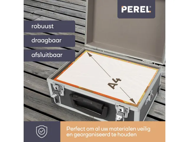 Valise À Outils En Aluminium - 320x230x155mm - 11,4 L - Noir