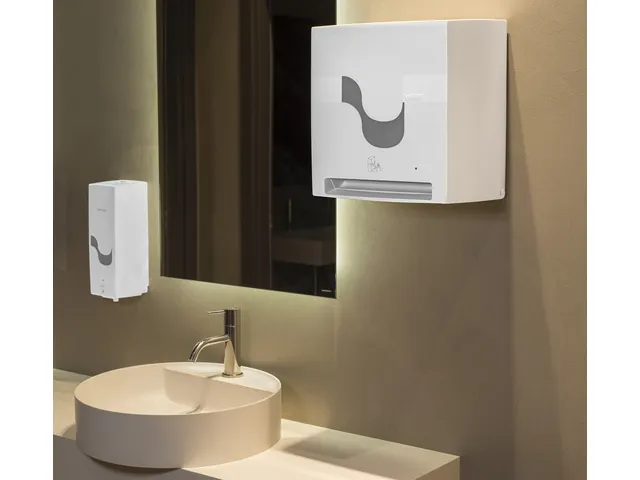 Handdoekautomaat Celtex Megamini E-Control wit automatisch