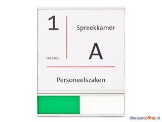 Deurbord 105x135mm Groen-rood Strook - 1