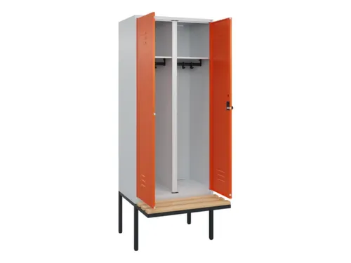 locker voor scheiding van kleding,HxBxD 2120x800x815mm,2vak