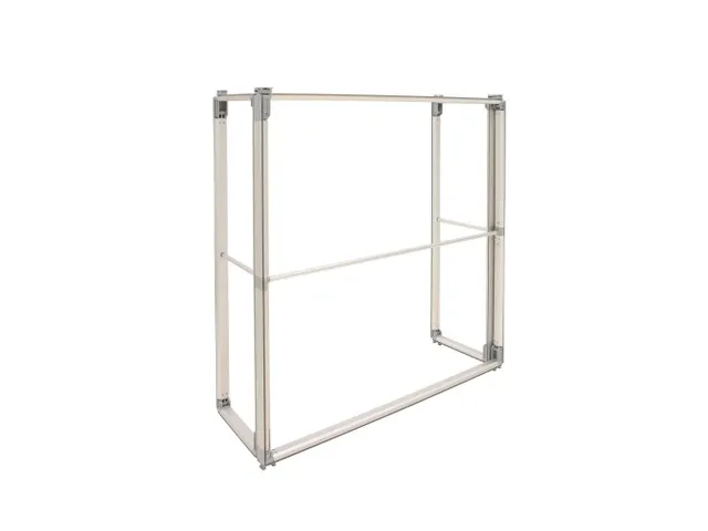 Comptoir FlexFrame 100x100cm cadre argent plateau noir