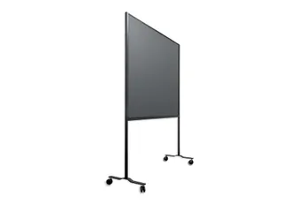 Verrijdbaar Workboard 120x150cm grijs emaille krijt zwart profiel - 1