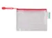 Opbergtas Tarifold met rits 160x110mm PVC rood