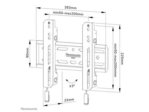 Wandsteun WL30S-850BL12 TV 24-55 Inch Zwart