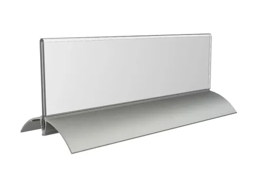 Tafelnaambord Europel 2 61x210mm acryl aluminium