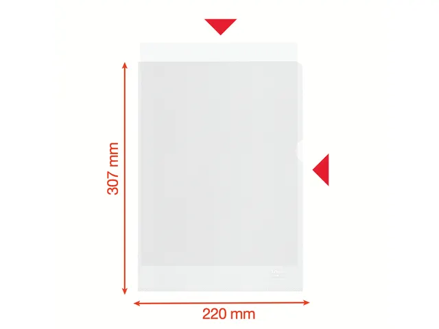 Pochette modèle L Esselte A4 100% recyclé 0,10mm transparent 100 pi
