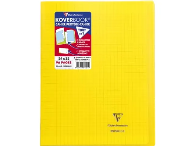 Schrift Koverbook A4+ 48 vel Seyès, kaft in PP assorti transparant