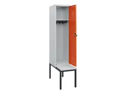 locker met bank,HxBxD 1950x400x815mm,1vak,vak B 400mm,draaigrendel