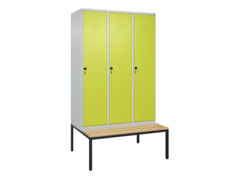 locker voor scheiding van kleding,HxBxD 2120x1200x815mm,3vak