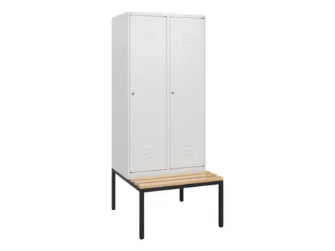 locker met bank,HxBxD 1950x800x815mm,2vak,vak B 400mm,cil.-slot