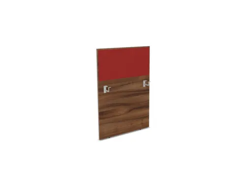 baliepaneel,v. bureau,aanbouw links,B 800mm,NP-tiepolo nut,BN4011-rood