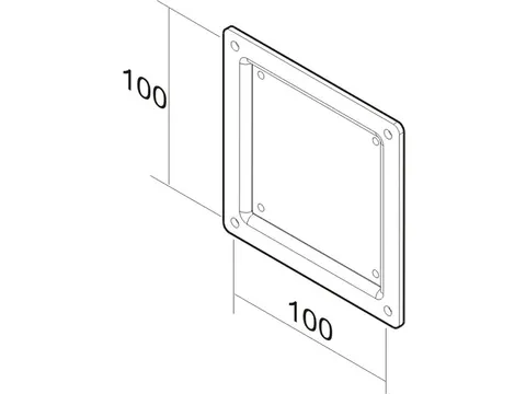 Vesa Plate 100 X 100 Mm Black