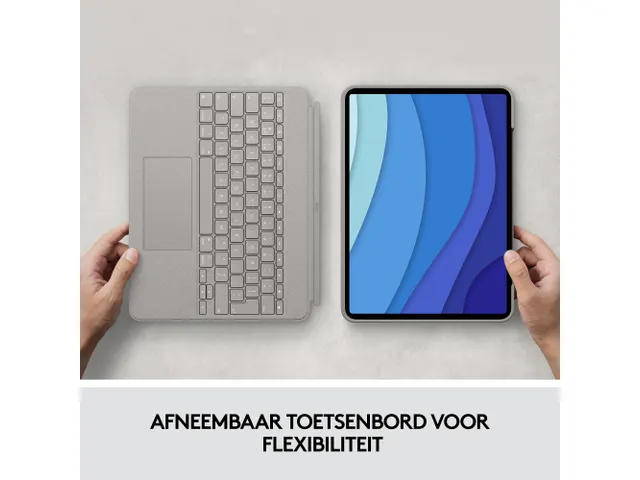 Etui clavier Combo Touch iPad Pro (5ème gen) QWERTY Anglais US sable