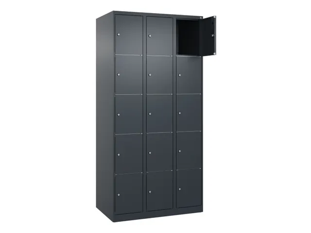 lockerkast HxBxD 1850x900x500mm 3x5vakken cil.-slot staand op vloer