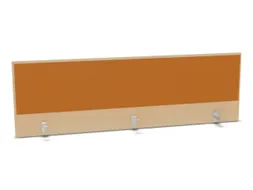 opzetpaneel,v. bureau,aanbouw achter,B 1800mm,NE-esdoorn,BN3005-geel