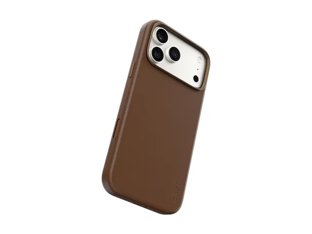 PanzerGlass CARE by Solo Vegan Leather Case Brown w. MagSafe iPh