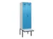 locker met bank,voor scheiding van kleding,HxBxD 2120x600x815mm,2vak