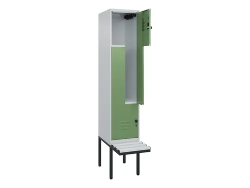 Z-garderobekast,HxBxD 2120x400x815mm,2vak,vak B 400mm,draaigrendel