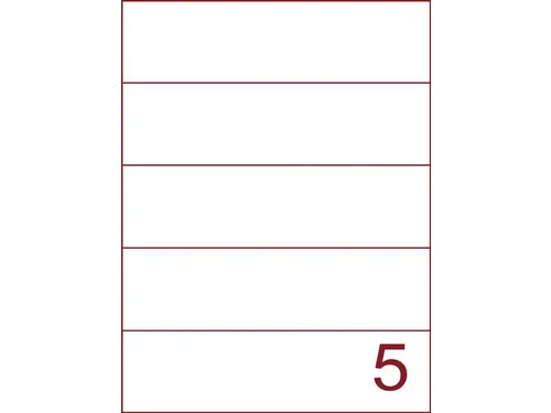 Rillprint Etiket 210x59.4mm 5 op een vel 1000 Vel