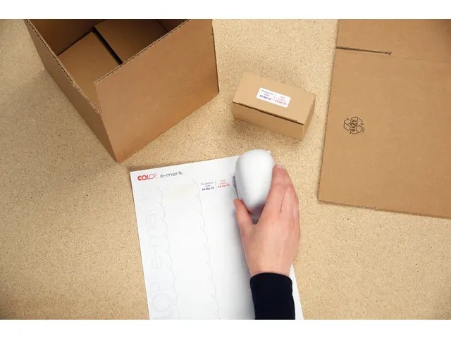 Label Colop E-mark 48x18mm 300 stuks wit