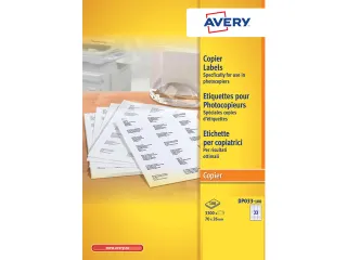 kopieeretiket Avery 70x26mm 100 vel 33 etiketten per vel wit - 1