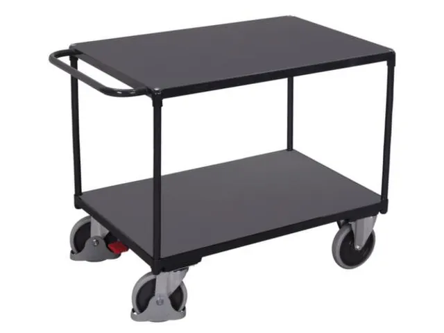 tafelwagen,draagverm. 500kg,2etage(s),laadvl. LxB 1000x600mm,houtetage