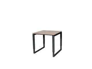 Domino Plus Bureau Hoogte Verstelbaar 800x800mm Hav/Kers Zwart O-Poot - 1