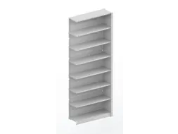 kantoorstelling aanbouwveld HxBxD 2550x1006x335mm 7 OH Stalen Ral7035